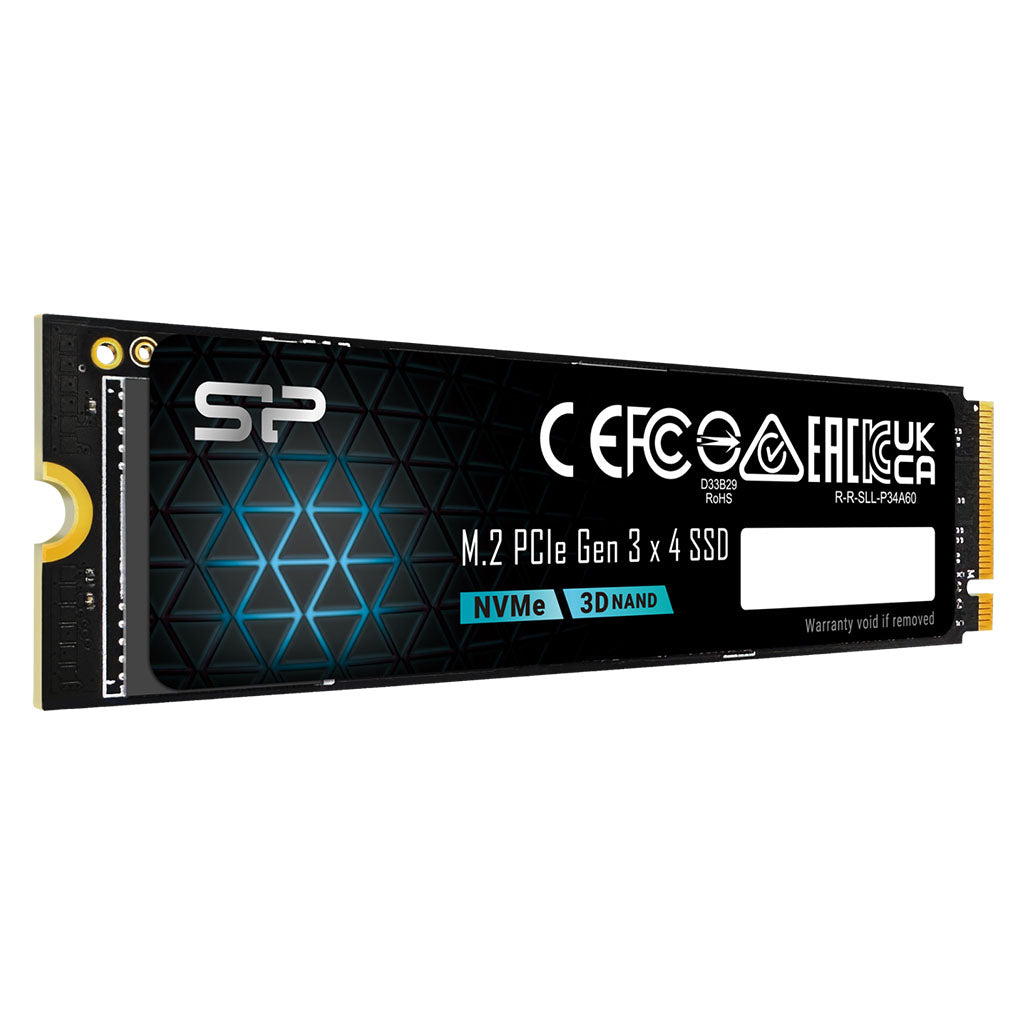 Silicon Power P34A60 512GB PCIe 3.0 NVMe M.2 SSD - SZ512GBP34A60M28AU(SZ512GBP34A60M28AU) - 3