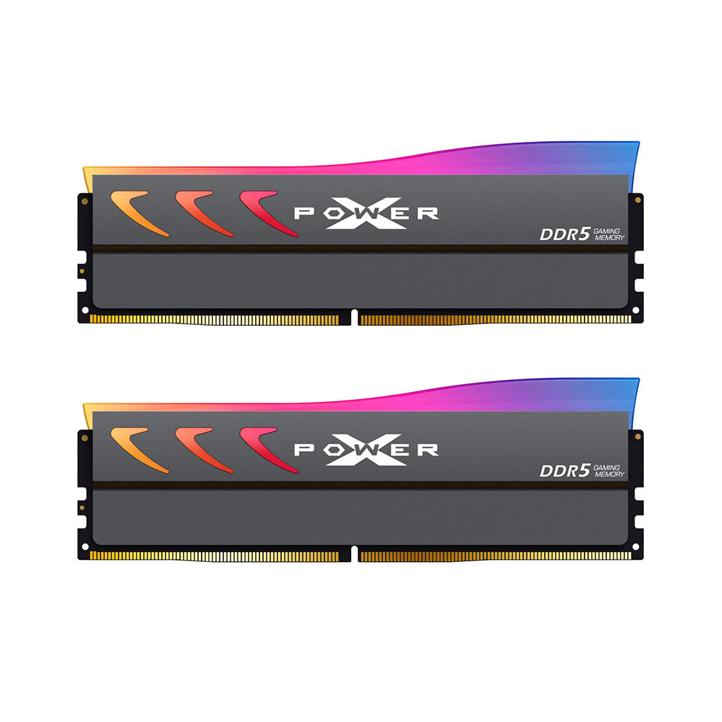 Silicon Power XPOWER Storm RGB 32GB (2x16GB) DDR5 6000MT/s CL36 Desktop Memory - Grey(SP032GXLWU60FFDKMW) - 1
