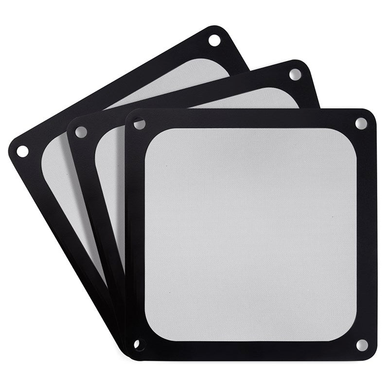 Silverstone 120mm Black Ultra Fine Magnetic Fan Filter - 3 Pack(SST-FF123B-3PK) - 1
