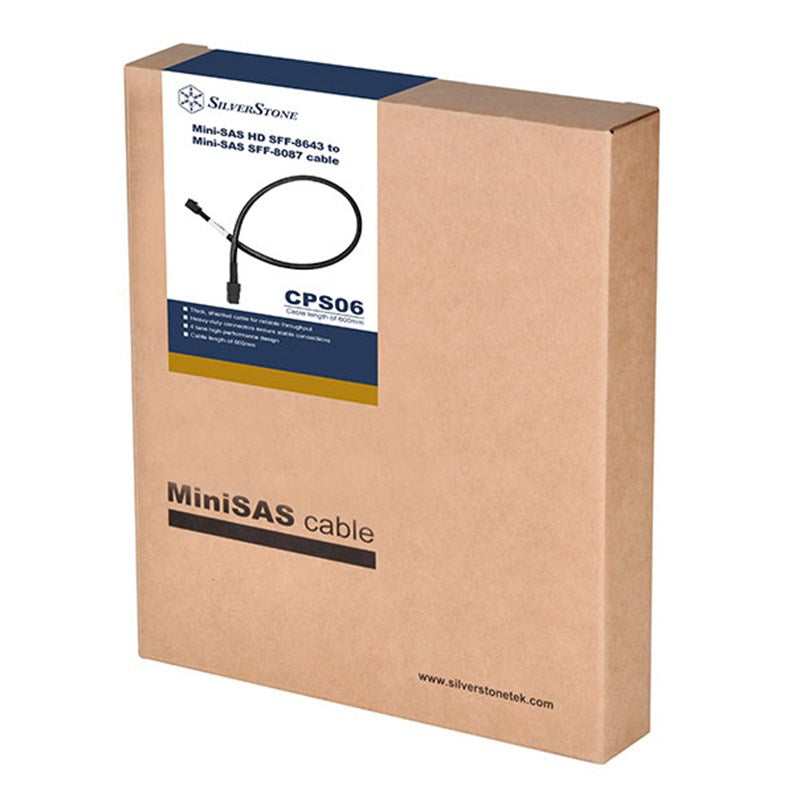 SilverStone CPS06 0.6m SFF-8643 to SFF-8087 Mini-SAS Cable(SST-CPS06) - 2