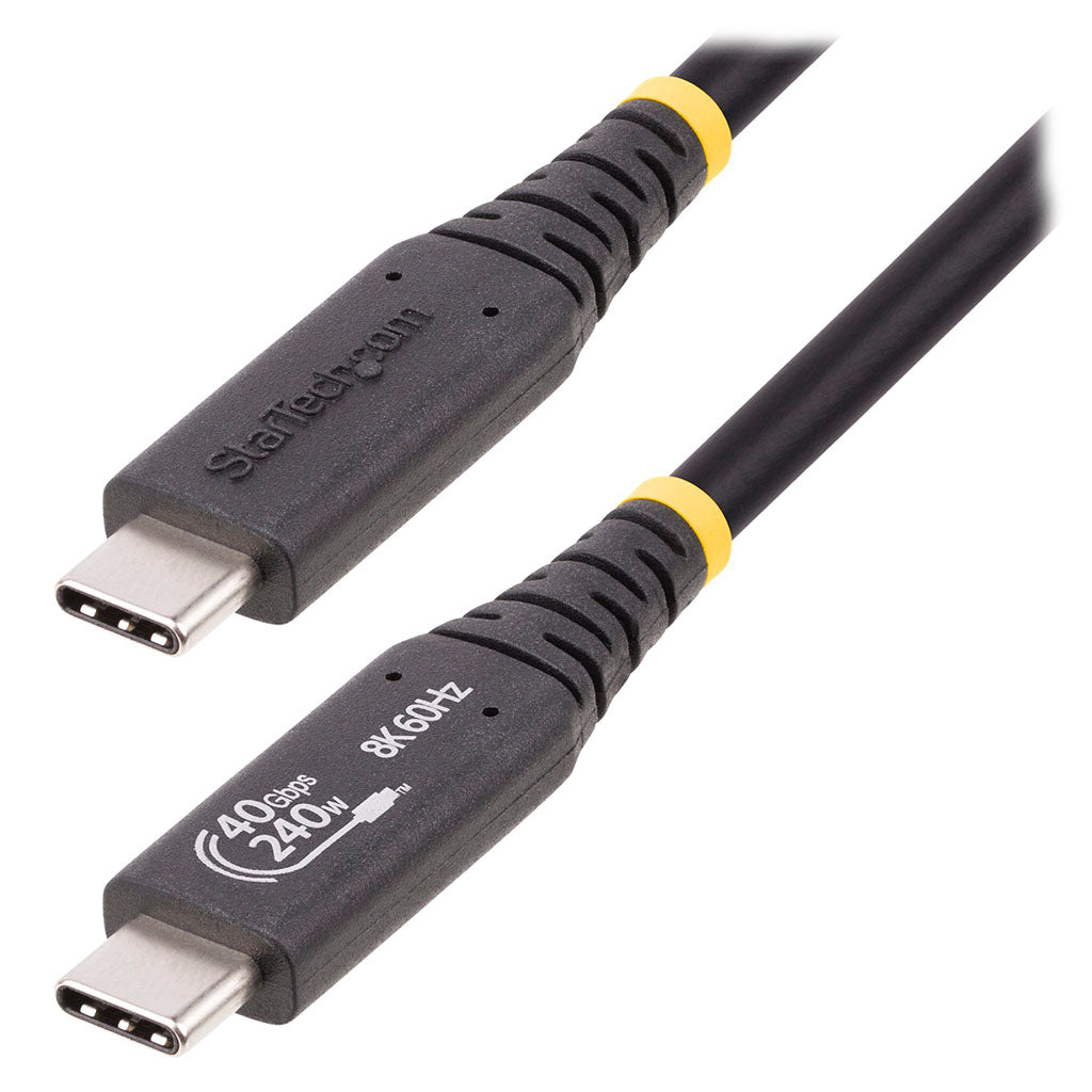 StarTech 1m 40Gbps USB-IF Certified USB-C to USB-C Cable(1M-40G-USB4-CABLE) - 1