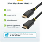 StarTech 1m Premium 8k Ultra High Speed Certified HDMI 2.1 Male to Male Cable(HDMI21-CBL-8K60-1M) - 2