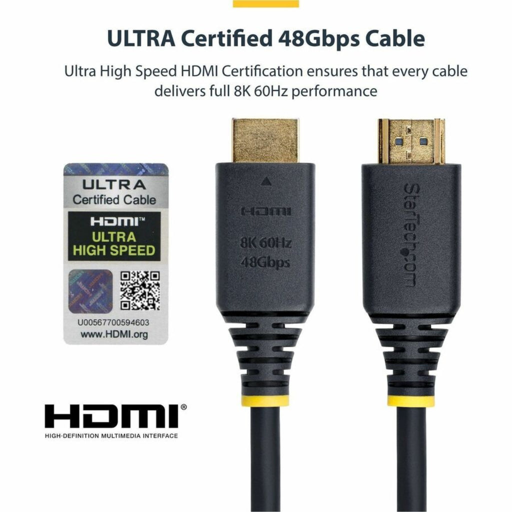 StarTech 1m Premium 8k Ultra High Speed Certified HDMI 2.1 Male to Male Cable(HDMI21-CBL-8K60-1M) - 4