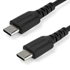 StarTech 2m USB C Charging Cable - Durable Aramid Fiber M/M 60W Black(RUSB2CC2MB) - 1