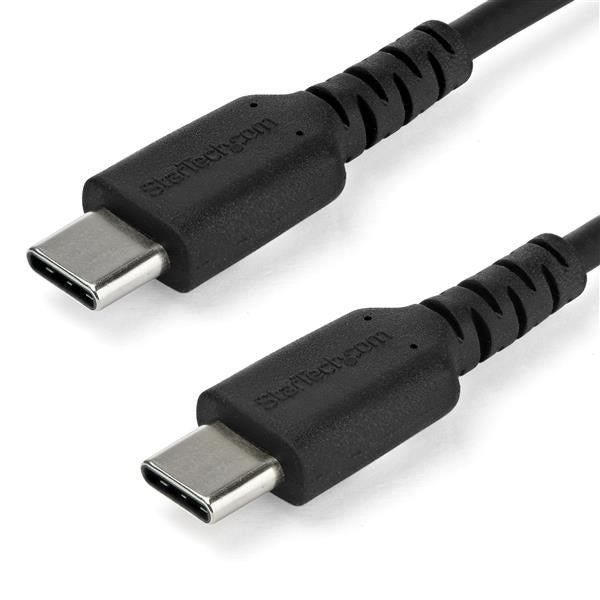StarTech 2m USB C Charging Cable - Durable Aramid Fiber M/M 60W Black(RUSB2CC2MB) - 1
