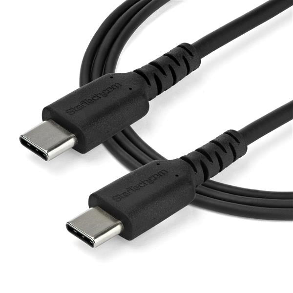 StarTech 2m USB C Charging Cable - Durable Aramid Fiber M/M 60W Black(RUSB2CC2MB) - 2