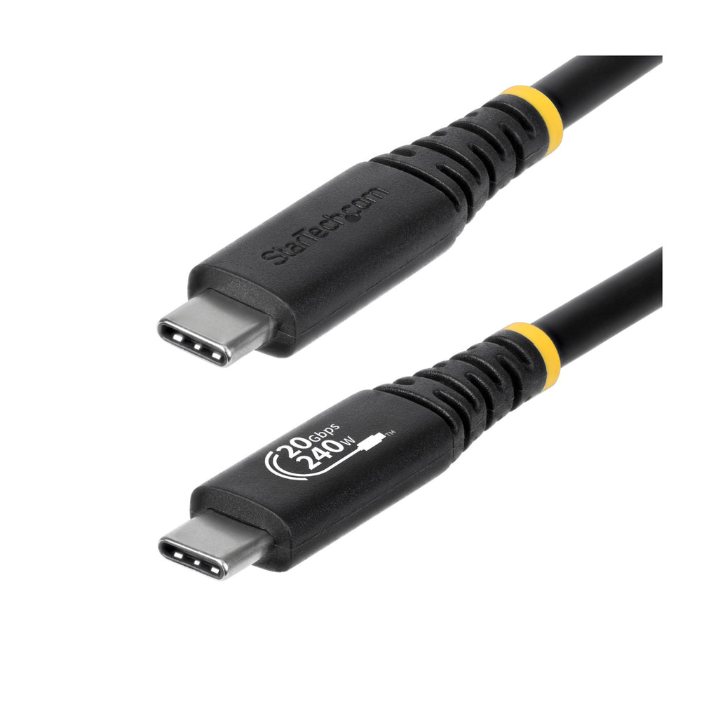 StarTech 2m 240W USB4 Thunderbolt 4 USB-C to USB-C Cable - USB-IF Certified(CC2M20GUSB4TP) - 1