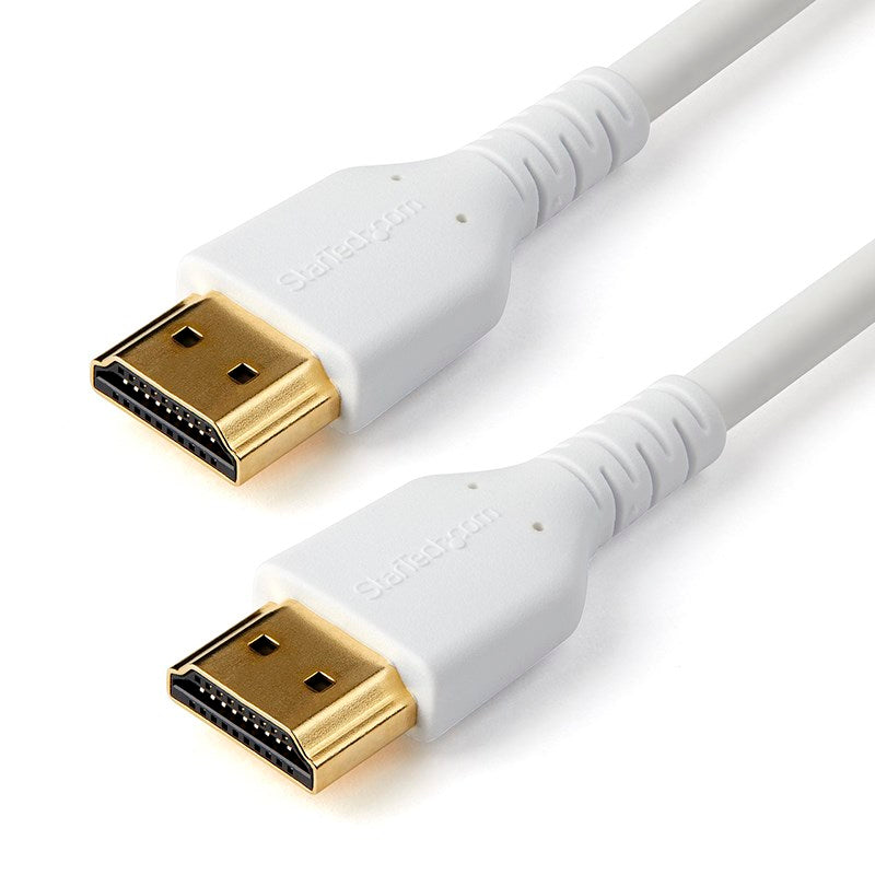 StarTech 2m Premium HDMI 2.0 Cable w/Ethernet - 6ft HDR 4K 60Hz Durable(RHDMM2MPW) - 1