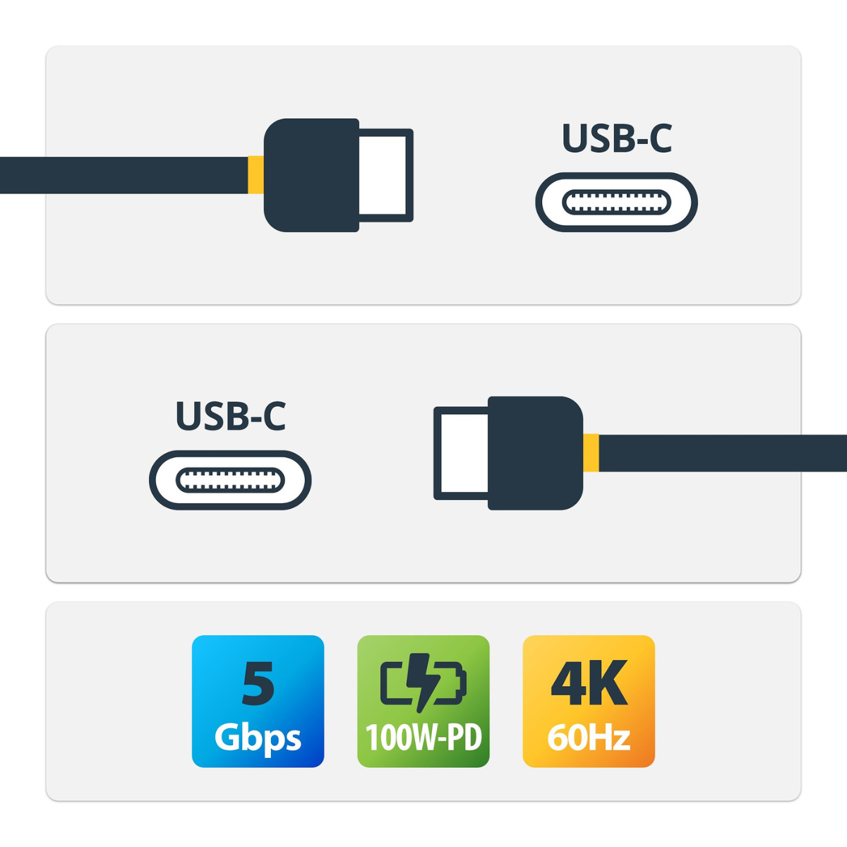 StarTech 2m Right-Angled USB-C to USB-C Cable(RUSB315CC2MBR) - 2