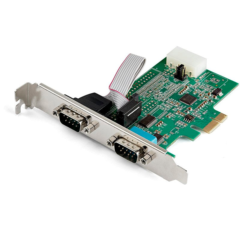 StarTech 2-port PCI Express RS232 Serial Adapter Card - PCIe Dual DB9(PEX2S953) - 1