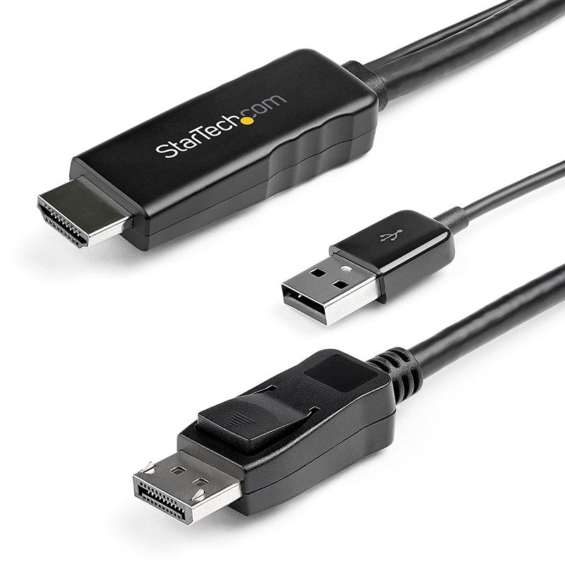 StarTech 3 m (9.8 ft.) HDMI to DisplayPort Cable - 4K 30Hz(HD2DPMM3M) - 1