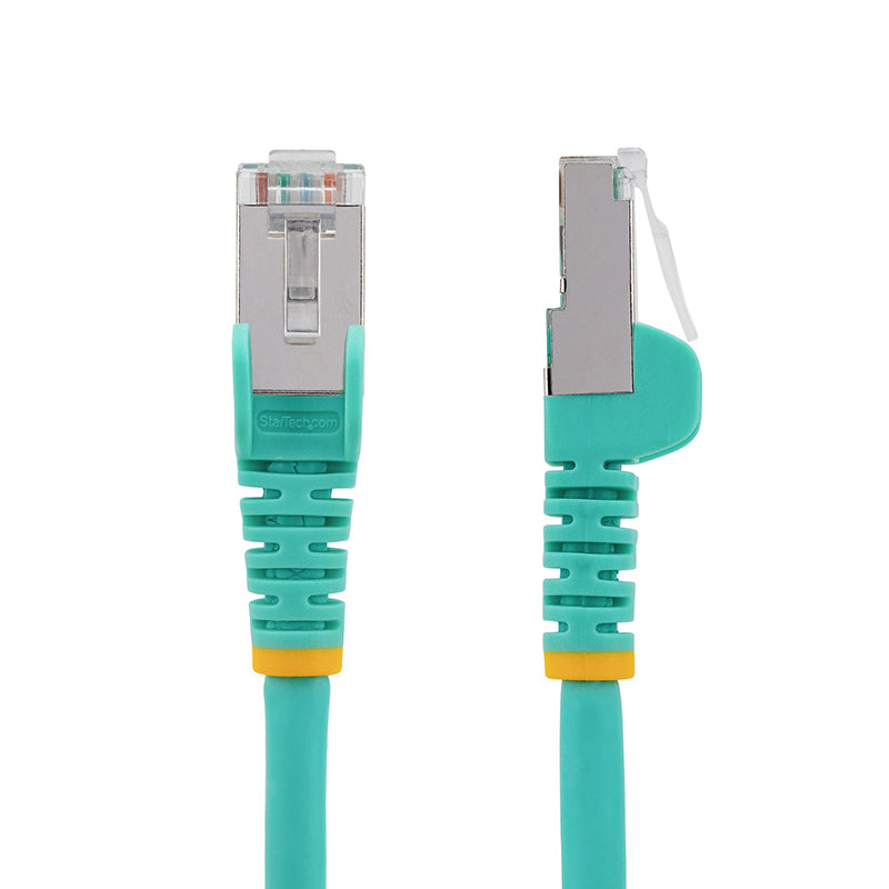 StarTech 3m LSZH CAT6a Ethernet Cable - 10GbE S/FTP 100W PoE Aqua(NLAQ-3M-CAT6A-PATCH) - 2