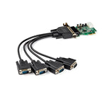 StarTech 4-port PCI Express RS232 Serial Adapter Card - PCIe Serial DB9(PEX4S953LP) - 1