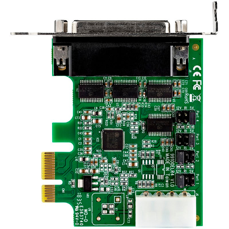 StarTech 4-port PCI Express RS232 Serial Adapter Card - PCIe Serial DB9(PEX4S953LP) - 5