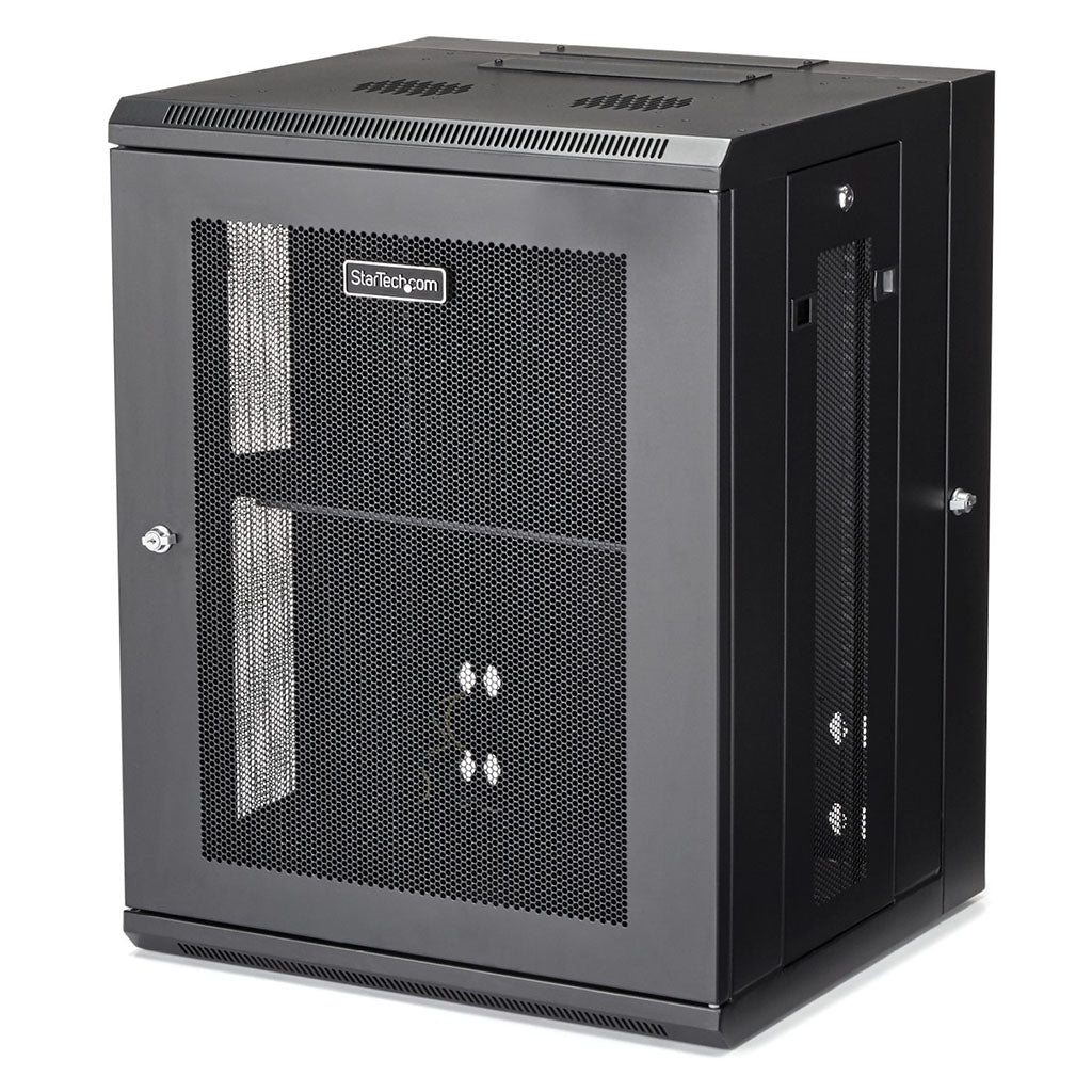 StarTech 4-Post 15U Wall Mount Network Cabinet with 1U Shelf(RK1520WALHM) - 1