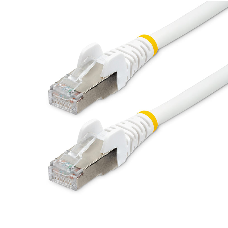 StarTech 5m LSZH CAT6a Ethernet Cable - 10GbE S/FTP 100W PoE White(NLWH-5M-CAT6A-PATCH) - 1