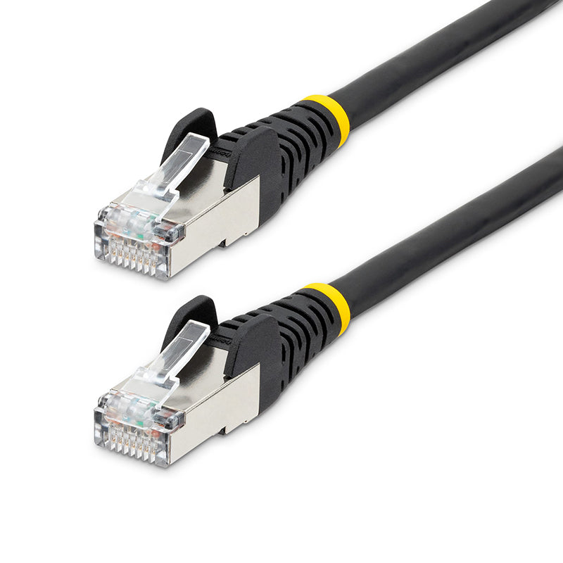 StarTech 7.5m LSZH CAT6a Ethernet Cable - 10GbE S/FTP 100W PoE Black(NLBK-750-CAT6A-PATCH) - 1