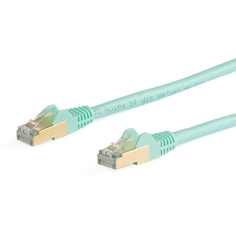 StarTech 7m CAT6a Shielded Snagless Ethernet Cable - Aqua(6ASPAT7MAQ) - 1