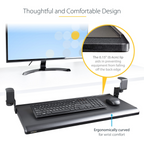 StarTech Clamp-on Ergonomic Under-Desk Keyboard Tray(KEYBOARD-TRAY-CLAMP1) - 5