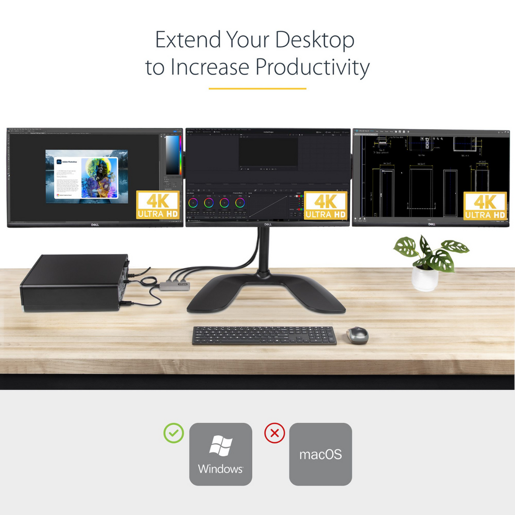 StarTech DisplayPort to 3-Port 4K 60Hz HDMI MST Hub(MST14DP123HD) - 2