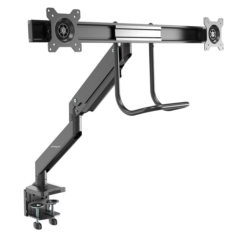StarTech Desk Mount Dual Monitor Arm 32" -  Full Motion Crossbar Handle(ARMSLMBARDUO) - 1
