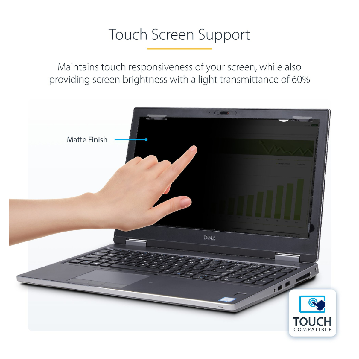 StarTech Flip-Up Privacy Screen for 13.3" 16:10 Laptop(133T6-PRIVACY-SCREEN) - 4
