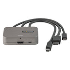 StarTech 3-in-1 Multiport to HDMI Adapter - 4K USB-C, HDMI or Mini DP to HDMI(CDPHDMDP2HD) - 3