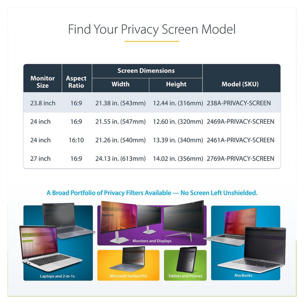 StarTech Privacy Filter for 19" 5:4 Monitor(1954-PRIVACY-SCREEN) - 20