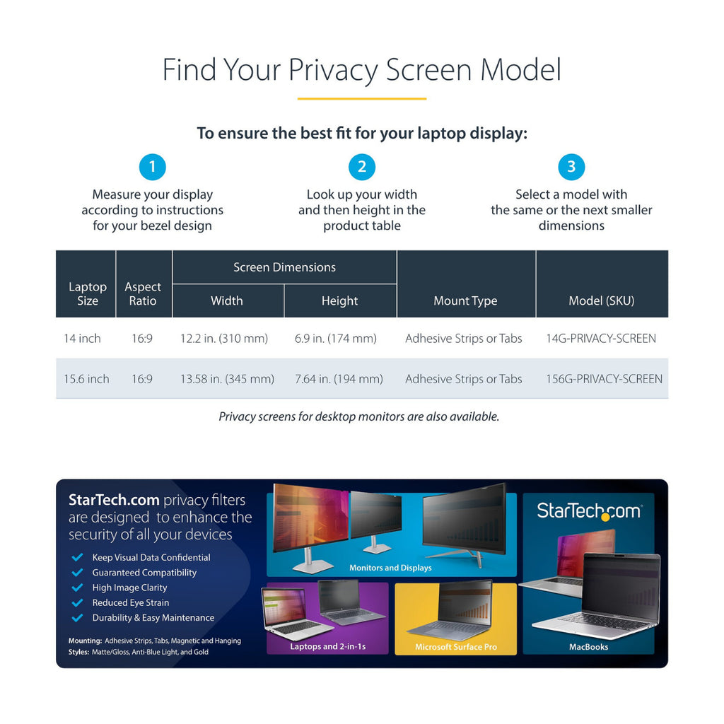 StarTech Reversible Gold Filter Laptop Privacy for 15.6" 16:9 Laptop(156G-PRIVACY-SCREEN) - 7