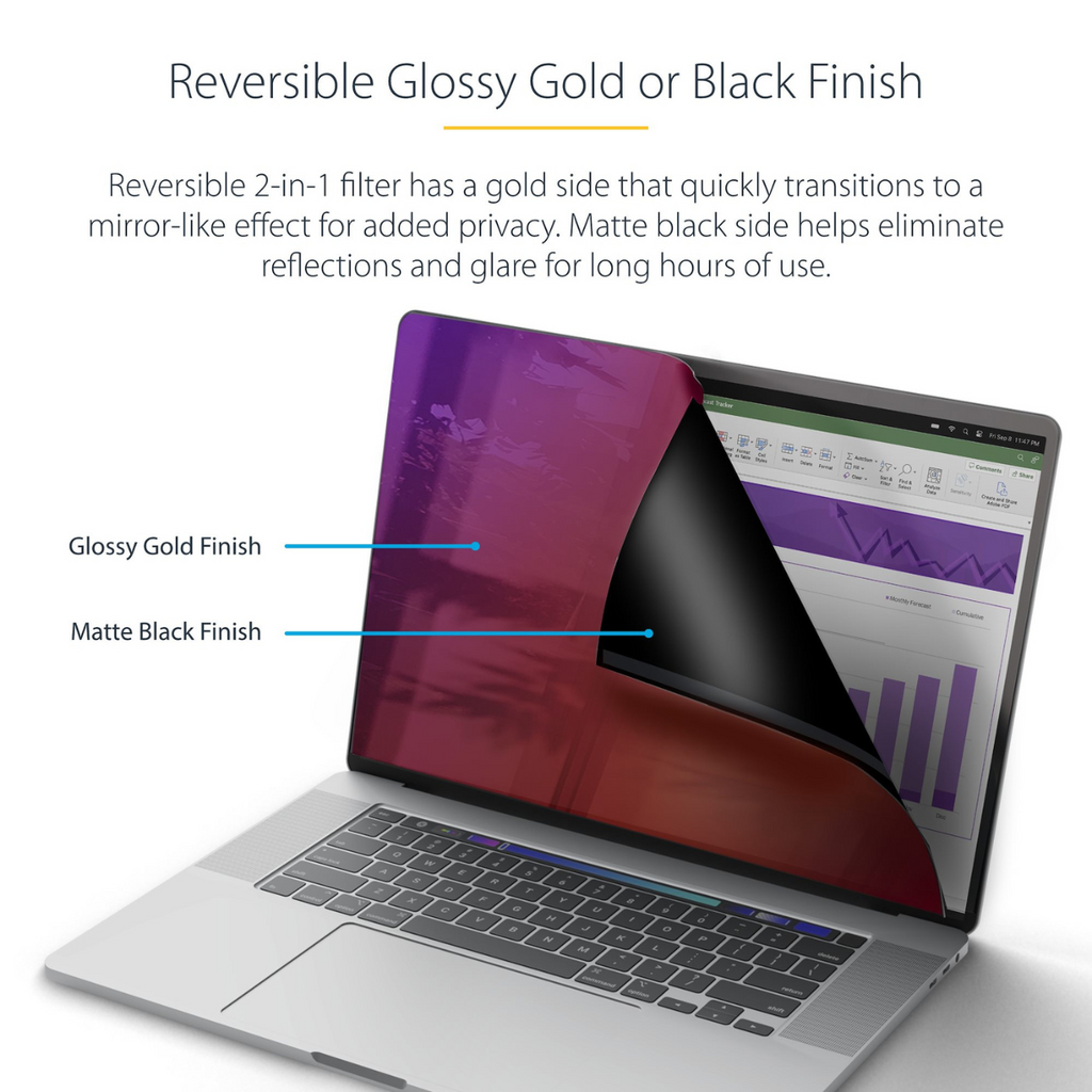 StarTech Reversible Gold Filter Privacy Screen for 14" 16:10 Laptop(142MG-PRIVACY-SCREEN) - 3