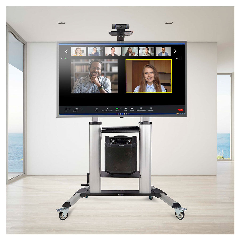 StarTech Rolling TV Trolley Cart/Stand On Wheels (60" - 100" Max 100kg)(1110C-MOBILE-TV-CART) - 14