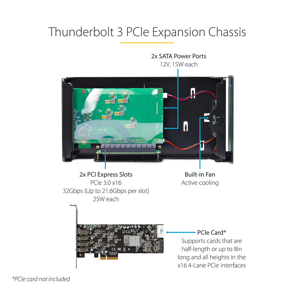 StarTech Thunderbolt 3 PCIe Expansion Chassis(2TBT3-PCIE-ENCLOSURE) - 7