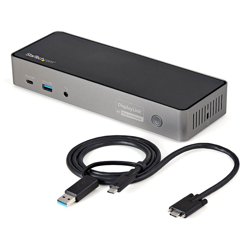 StarTech USB-A/USB-C Hybrid Dock Triple 4K 60Hz HDMI/DisplayPort 85W PD(DK31C3HDPD) - 3