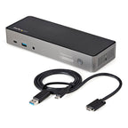 StarTech USB-A/USB-C Hybrid Dock Triple 4K 60Hz HDMI/DisplayPort 85W PD(DK31C3HDPD) - 3