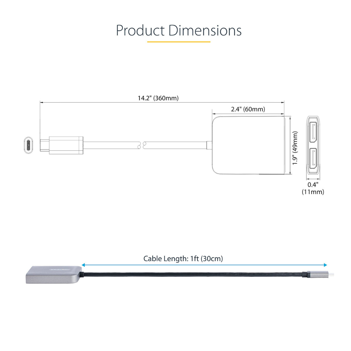StarTech USB-C to Dual 5K 60Hz DisplayPort 1.4 Adapter(MST14CD122DP) - 8