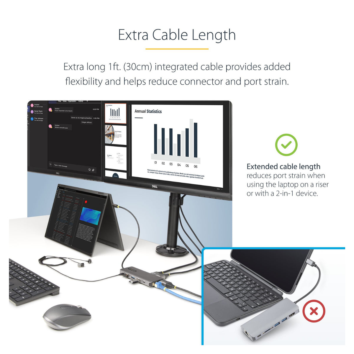 StarTech USB-C Triple-Monitor Multiport Adapter(154B-USBC-MULTIPORT) - 12