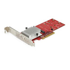 StarTech Dual M.2 PCIe SSD Adapter Card - NVMe or AHCI NGFF M-Key SSD(PEX8M2E2) - 1