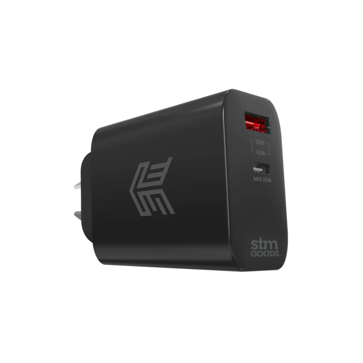 STM 65W Dual Port USB-C & USB-A Power Adapter - Black(STM-931-381Z-02) - 2