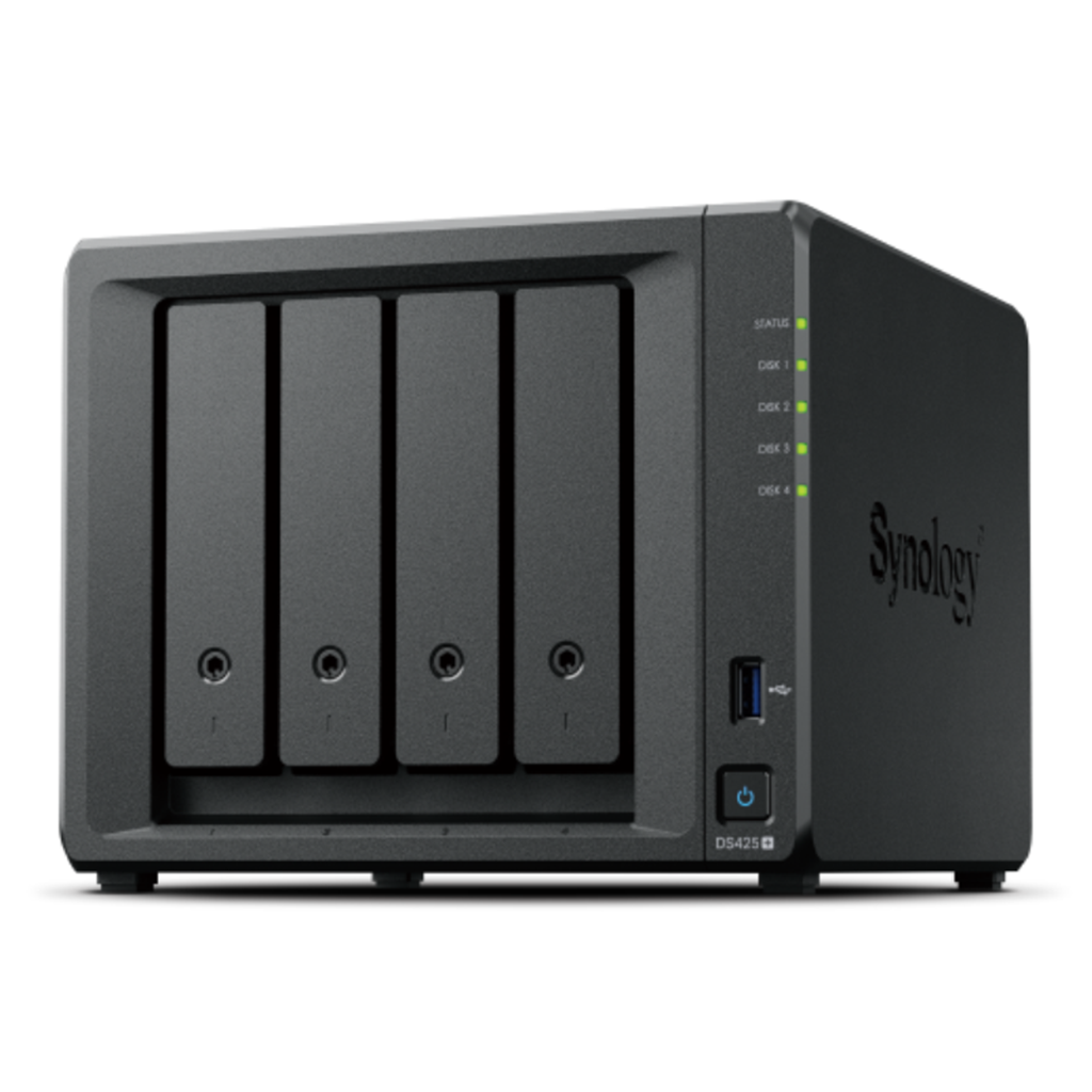 Synology DiskStation DS425+ 4-Bay 3.5" Diskless NAS Celeron CPU 2GB RAM(DS425+) - 1