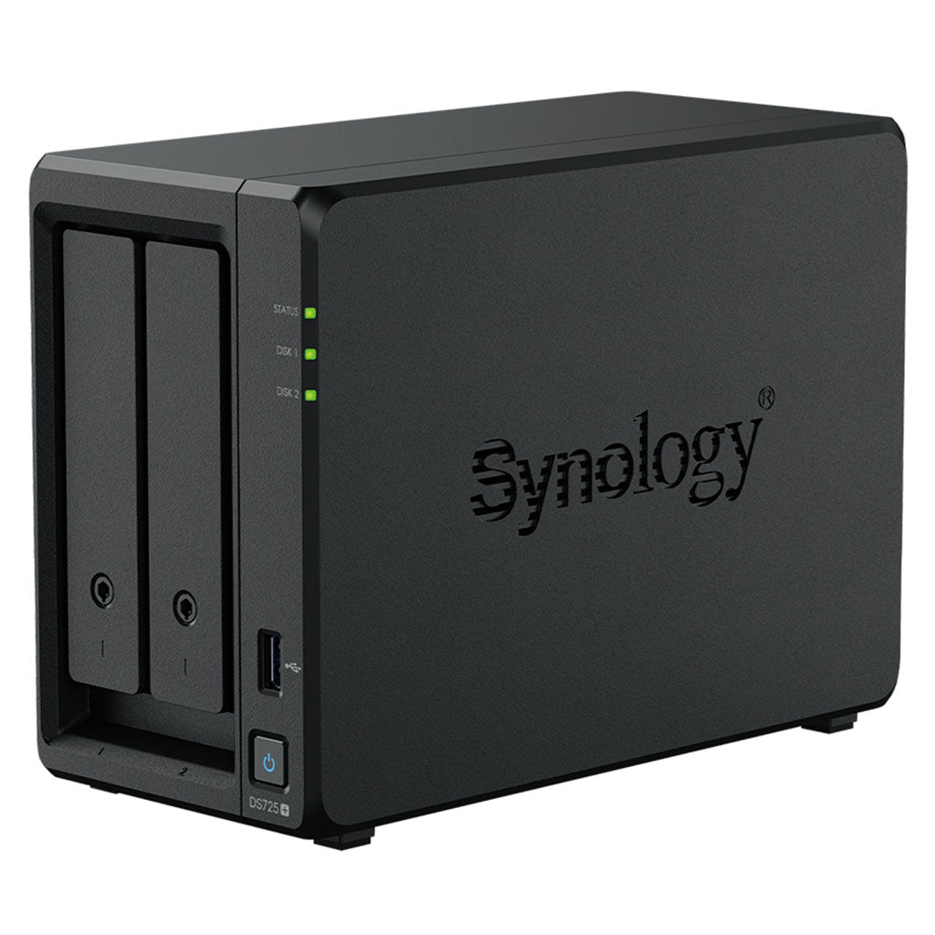 Synology DiskStation DS725+ 2-Bay 3.5" Diskless AMD Ryzen R1600 CPU 4GB RAM(DS725+) - 1