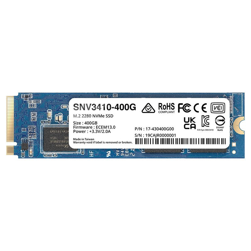 Synology SNV3410 400GB NVMe M.2 2280 Enterprise SSD(SNV3410-400G) - 1