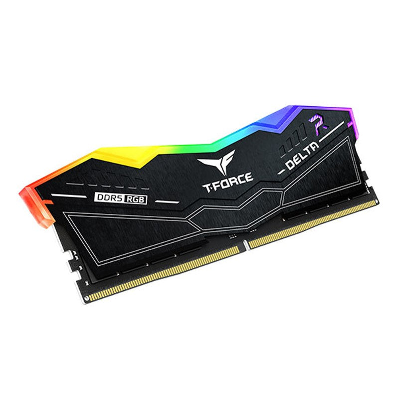Team T-Force Delta RGB 32GB (2x 16GB) DDR5 6200MHz CL38 Desktop Memory - Black(FF3D532G6200HC38ADC01) - 2
