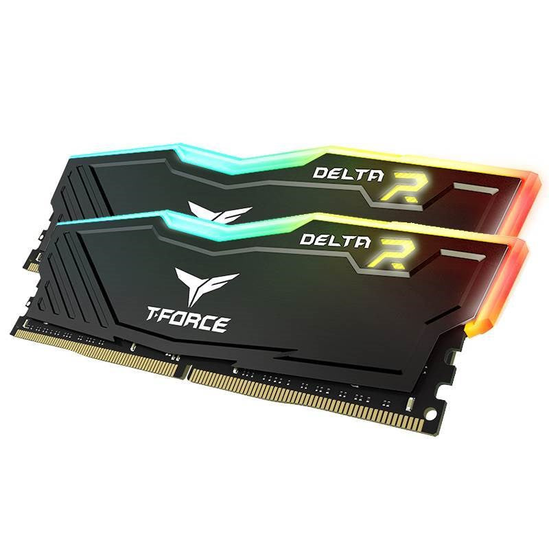 Team T-Force Delta RGB Series 16GB (2x 8GB) DDR4 3200MHz Desktop Memory - Black(TF3D416G3200HC16CDC01) - 1