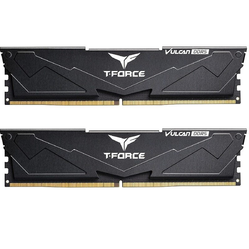 Team T-Force Vulcan 32GB (2x 16GB) 5200MHz Intel XMP & AMD EXPO DDR5 Desktop Memory - Black(FLBD532G5200HC40CDC01) - 1