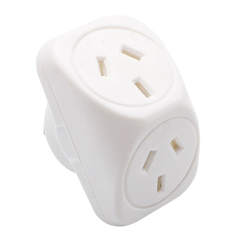 The Brute Power Co Double Adaptor Plug 2 Socket - Angled(ACC-PDAA) - 1