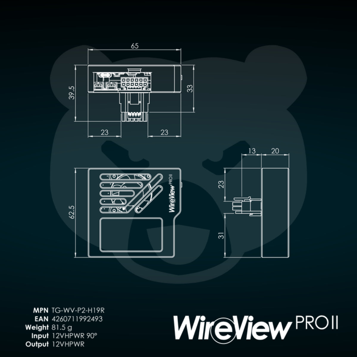 Thermal Grizzly WireView Pro II GPU Power Meter 12V-2x6 - Reversed - White(TG-WV-P2-H19R-W) - 12