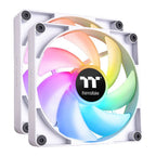Thermaltake CT120 120mm ARGB Sync Performance PWM Fan White Edition - 2 Pack(CL-F153-PL12SW-A) - 1