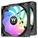 Thermaltake CT120 120mm Reverse ARGB Sync Performance PWM Fan Black Edition - 2 Pack(CL-F173-PL12SW-A ) - 1