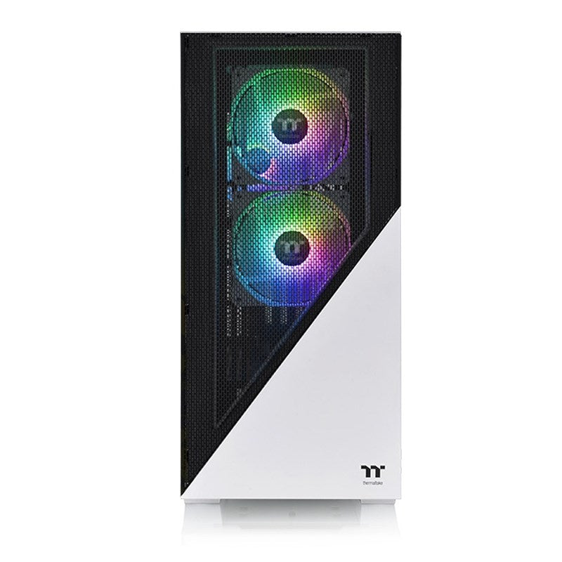 Thermaltake Divider 370 Tempered Glass Mid-Tower ARGB E-ATX Case - Snow(CA-1S4-00M6WN-00) - 2