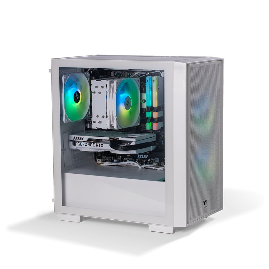Thermaltake Genesis Ultimate V5 Desktop Gaming PC R5 5600XT 16GB 1TB RTX5060 W11H - Snow Edition(CA-4Y2-00D6WA-05) - 1